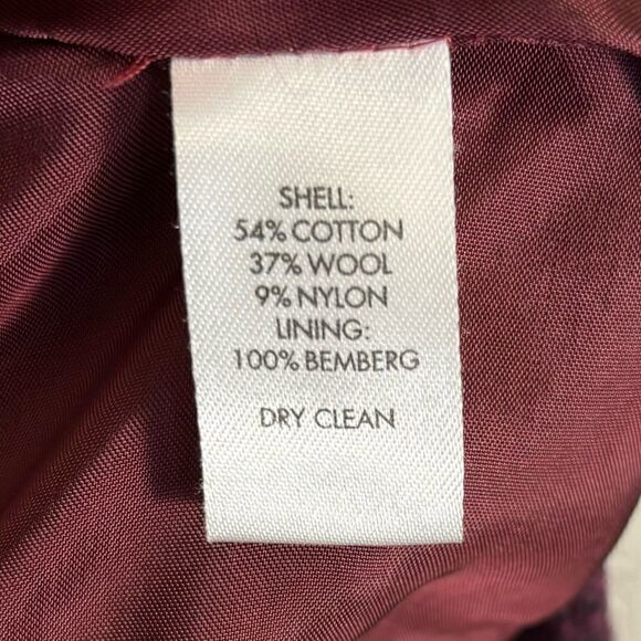 Vintage Calvin Klein Exclusive Wool Purple Jacket Blazer Cropped Size S - Picture 5 of 7